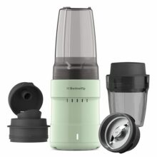 Butterfly Pestle Pro Blend Mixer Grinder | Smoothie Maker with 2 Tinted Inward Locking Jars | Inbuilt SS Base | 2-Leaf & 4-Leaf Blades | Easy Sip & Store Lids | 400W