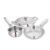Pigeon Elite Stainless Steel Triply 4 Pcs Gift Set – 22cm (2L) Kadai, 22cm (1L) Frypan and 14cm (1.1L) Saucepan, Less Oil Use, Easy to Clean – Induction and Gas Stove Compatible – Silver