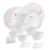 CELLO Lush Fiesta Dazzle Series Opalware Dinner Set of 35 Pieces for Family of 6 | Bone-Ash Free & Leadfree Opal Glass, Microwave & Dishwasher Safe, Plates & Bowls Crockery Set for Dining & Gifting