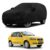 Sulfar 100% Water Resistant Car Body Cover Compatible with Mirror & Antenna Pockets for Fiat Palio D (Triple Stitched, Full Bottom Elastic, Black)