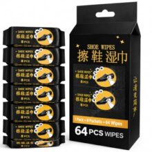 FEXMY Shoe Cleaning Wipes – Portable Mini 8 Pack (64 Total Wipes), Disposable Sneaker Cleaner Wet for Quick Dirt, Stain & Scuff Removal, Safe on Leather, Canvas, Mesh & Sports Shoes