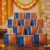 Amazon Brand – Solimo Jute Thamboolam Gift Bag | Pack of 10 | Reusable & Durable | Assorted Colours Blue/Orange/Cream