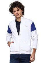 Allen Solly Men Cotton Casual High Neck Sweatshirt White