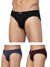 Levi’s Men’s Cotton Brief (Pack of 3) (PR80946_Black, N.Melange, Wine_Medium_Multicolor_M)