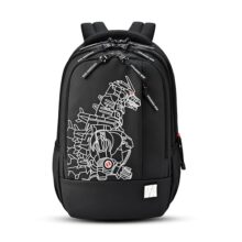 Gear Fiction 1 4 Compartment Backpack 19″/40L Large Water Resistant School Bag/Casual 4 Compartment Backpack/Daypack/Kids Bag for Boys/Girls (Black-Red)