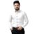 Dream Crushers Men’s Slim Fit Striped Formal Shirt | Full Sleeves | Spread Collar with Hanging Twin Tape | Premium Office & Business Wear (in, Alpha, S, Regular, White)