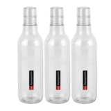 CELLO Aqua Sparkle Bottle Set of 3, 1000ml, Grey | 100% food grade | Leak proof and Break proof | Perfect for staying hydrated at the school, college, work and outdoor adventures Water Bottle