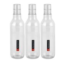 CELLO Aqua Sparkle Bottle Set of 3, 1000ml, Grey | 100% food grade | Leak proof and Break proof | Perfect for staying hydrated at the school, college, work and outdoor adventures Water Bottle