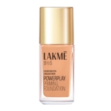 Lakmé Powerplay Priming Foundation, Natural, Flawless Finish, Medium To Full Coverage, Built In Primer, Long Lasting Liquid, Spf 20, Neutral Medium, 25Ml