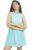Tokyo Talkies Teal Green Floral Lace Mini Dress