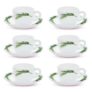 Larah by BOROSIL Crescent Opalware Cup and Saucer Set of 12 pcs | Tea/Coffee Cups 140 ml | Microwave & Dishwasher Safe | Bone-Ash Free | Crockery Set Ideal for Daily Use & Gifting, White