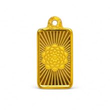 AUGMONT 24 Karat (999) Pure 2 g Gold Bar Pendant – Flower | IBJA | BIS Hallmarked | ISO Certified | Ideal for Investment Gifting Dhanteras Diwali Akshaya Tritiya