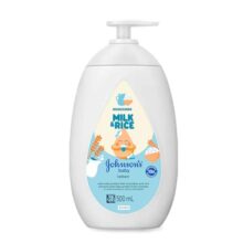 Johnson’s Baby Milk and Rice Baby Lotion 500 ml| All Skin Types Including Sensitive Skin | With Milk Protein, Rice Extracts & Multivitamin Complex | Helps Nourish Baby’s Skin for Natural Softness | No Added Parabens & Sulphates | Hypoallergenic & PH Based Formula