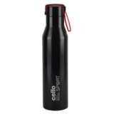 Cello Maestro Thermosteel Flask, 550ml, Black | 24 Hours Hot & Cold Stainless Steel Bottle | Leak Proof & Screw Top Lid | Ideal for Office, Gym, Home, Kitchen, Hiking, Trekking, Travel Bottle