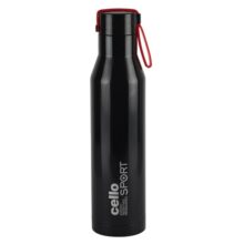 Cello Maestro Thermosteel Flask, 550ml, Black | 24 Hours Hot & Cold Stainless Steel Bottle | Leak Proof & Screw Top Lid | Ideal for Office, Gym, Home, Kitchen, Hiking, Trekking, Travel Bottle