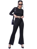 Tokyo Talkies Women Black Solid Co-Ords
