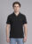 KILLER Self Design Men Polo Neck Black T-Shirt
