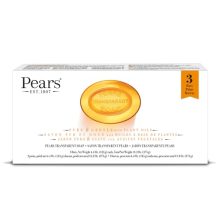 Pears Pure & Gentle Soap Bar (Combo Pack Of 3) – With Glycerin For Soft, Glowing Skin & Body, Paraben-Free Body Soaps For Bath Ideal For Men & Women