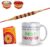 Rakhi Nation Greeting Card  Set(1 Rakhi 1 Mug 1 Roli Chawal 1 Greeting Card)