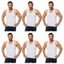 Amul Comfy Men’s Vest | 100% Cotton Single Jersey Fabric | U Neck Sleeveless Innerwear | Ultra Soft Hand Feel | Seamless Body | Superior Comfort | Color may vary | (Pack of 6)