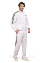 Adidas Men Training Mock Collar Long Sleeve Track Suit – Regular Fit Polyester Activewear Set Lightweight, Breathable Sportswear track suit for Gym, Running, Fitness, Casual For Fall Winter