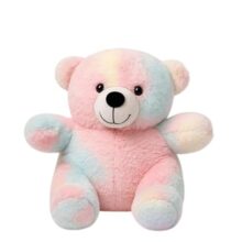 KIDS STORE Super Soft Rainbow Teddy Bear Stuffed Toy Fluffy Multicolor Plush Doll with Cute Expression Ideal Gift for Children Toddlers Decoration Playtime Buddy Plush Collectors(30 CM)