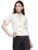 Selvia Women’s Half Sleeve Self Woven Lycra Regular Shirt (601TK583N-XL_White)