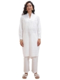 Vishudh Women Regular Kurta Vvku000023 White M