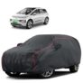 Sulfar 100% Water Resistant Car Body Cover Compatible with Mirror for MG Windsor EV (Triple Stitched, Full Bottom Elastic, Dark Grey Tafetta with Red Piping)