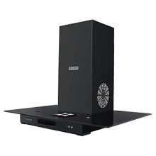 Faber 90 Cm 1095 M³/Hr Straight Glass Kitchen Chimney (3N1 Aerostation Glamour 3D Ft Bk 90, Baffle Filter, Black)