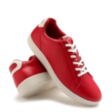hummel Classic Pinnacle Casual Sneaker for Women Lightweight Breathable with Enhanced Comfort Cushioned Insole and Slip-Resistant Work and Play Casual Shoes- UK 3 Red & Whtie