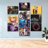 ATEVON Naruto Wall Poster Set – Pack of 10 A4 Size 12×8 Inch Thick Prints for Anime Room Decor | Featuring Naruto Uzumaki, Sasuke Uchiha & More