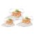 Signoraware Safe Store Glass Square Containers | Airtight & Leakproof | Microwave Safe | Ideal for Reheating, Baking or Serving, Office Lunch & Outdoor Activities (320ml+520ml+800ml | Setof3 | Clear)