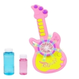 HOMOZE Rechargeable Bubble Guitar Toy for Kids | Electric Automatic Bubble Machine Musical Guitar with Lights | USB Rechargeable Bubble Blower with Bubble Solution | Outdoor Summer Toy Gift for Kids