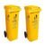 Cello Plastic Manual-Lift Garbage Waste Dustbin With Wheel 120 Ltr Yellow/Yellow (Combo)