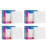 Crompton Platina Star Stylus Surface Panel 12W Square Natural White | Pack of 4 | No False Ceiling Required, Outer Dimension: 120 mm | Surface Mount | for Hall, Bedroom, Kitchen, Office, Store