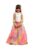 Pspeaches Girls 3-Piece Halter Neck Sleevless Georgette Lehenga, Choli & Dupatta 5-6 year Multi
