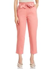 Amazon Brand – Symbol Women’S Tapered Paper Bag Trousers (High Rise Ankle Length | With Self Fabric Belt) (Ct-19 Cont_Pink 2_40)