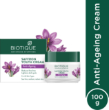 BIOTIQUE Saffron Youth Anti-Ageing Cream | Reduces Fine Lines & Lightens Dark Spots-100gm(100 g)