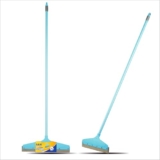 GEBI Floor Wiper| Telescopic Handle| High-Quality Rubber Blade, No Bending Required, Wide Base for Fast Cleaning| 16 inches wide blade| Assorted colours| Pack of 1 |