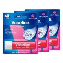 Vaseline Lip Care Rosy Lips Tinted Lip Balm Stick 4.8G (Pack Of 3)