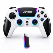 Ant Esports SUPRENOVA RGB 3-Mode Wireless Gaming Controller,1000Hz HallSense Precision Joysticks,BT,2.4GHz & Wired,Macros,Touchpad,Fast Type-C Charging, PS4, Mobile, Android TV, PC & Console Gaming