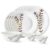 Larah by Borosil Oak Fluted Series Opalware Dinner Set | 13 Pieces for Family of 4 | Microwave & Dishwasher Safe | Bone-Ash Free | Crockery Set for Dining & Gifting | Plates & Bowls | White