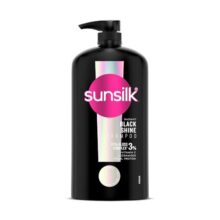 Sunsilk Stunning Black Shine Shampoo 1 l| with Amla + Oil & Pearl Protein| Gives Shiny| Moisturised and Fuller Hair – Paraben Free