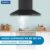 Eurodomo Hood Sapphire Pb Bf Bk 60 Pyramid Shape 60 Cm| 3 Layer Baffle Filter|Powerful Suction | 5 Years Motor Warranty| Low Noise |Led Lamp | Push Button Control Wall Mounted Chimney(Black 1000 Cmh)