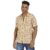 CAHOOT Men’s Brown Foliage Strokes Shirt for Casual Wear | Spread Collar | Short Sleeve | Button Closure | Cotton Shirts Crafted with Comfort Fit for Everyday Wear (XL)