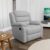 Da Urban® Paradise Puffy Velvet Recliner For Head Support & Leg Relaxation Lounge Chair (Grey)