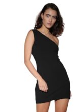 Kotty Women’S V-Neck Sleeveless Cut-Outs Straight Bodycon Dress(Black,M)