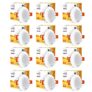 wipro Garnet 3W LED Mini Downlight | Red | Compact Design with 120° Beam Angle | Recessed Down Light for False Ceiling | Cutout – 2.3 inch | Pack of 12