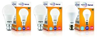 wipro B22 LED Bulb Combo, (N11001 + N11001 + N15001)